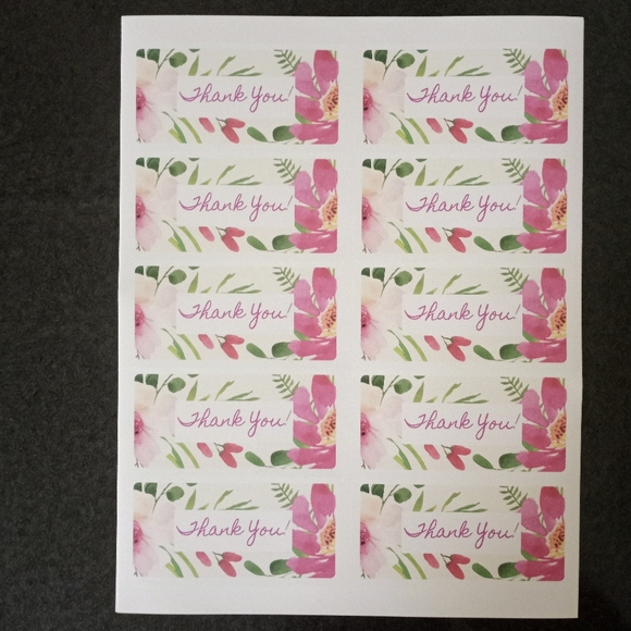 2x4in Thank You Stickers - Picture 2 of 3